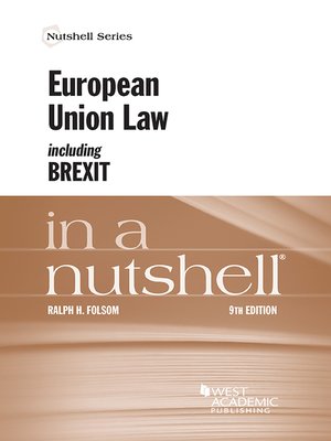cover image of European Union Law in a Nutshell